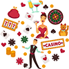 casino symbols emblem