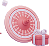 pink roulette with gift