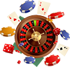 roulette and flying chips